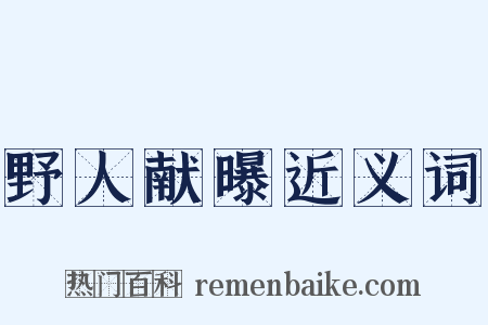 野人献曝近义词是什么意思的图片